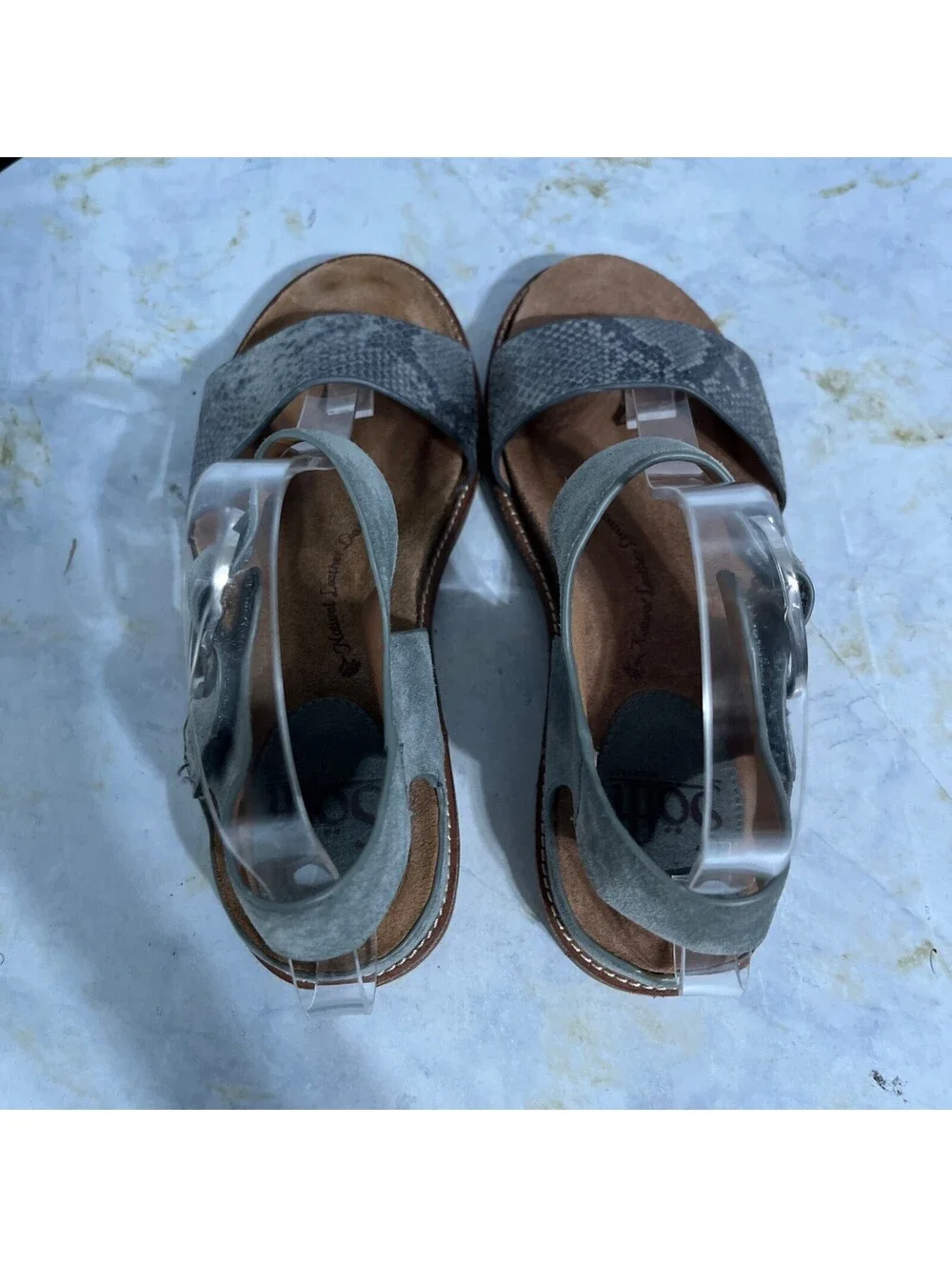 Sofft Bali Women's Size 6M Shoes Green Brown Leather Strappy Comfort Sandals